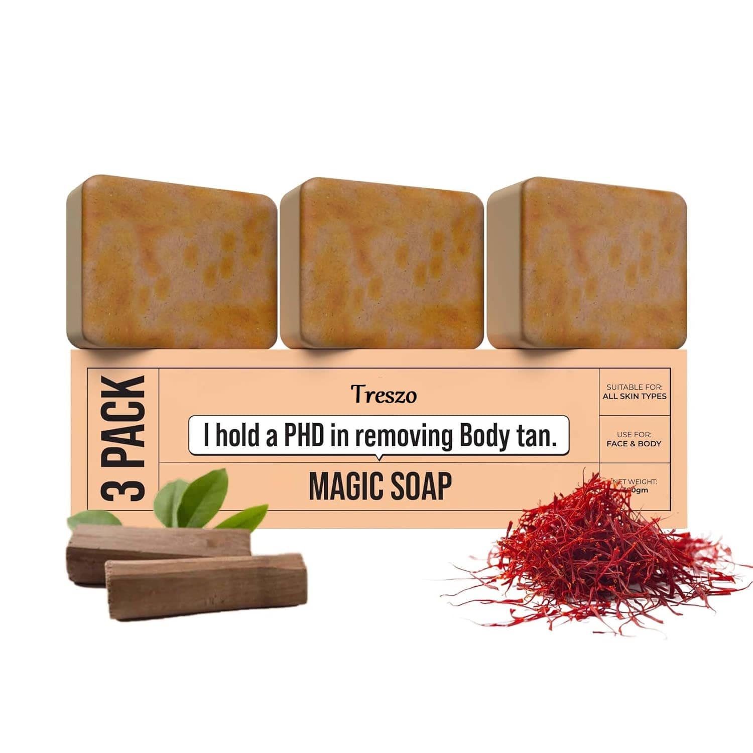 Treszo Skin Whitening Magic Soap for All Skin Type ( Pack of 3 )