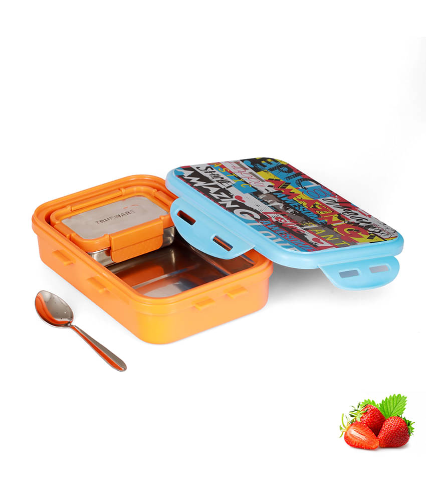 Trueware KOKO SR. 1050 Inner Steel Plastic School Lunch Boxes 2 - Container ( Pack of 1 ) Trueware KOKO SR. 1050 Inner Steel Plastic School Lunch Boxes 2 - Container ( Pack of 1 )