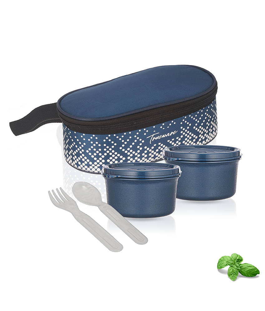 Trueware Microwave Safe Inner Steel Plastic Lunch Box 2 - Container ( Pack of 1 )     			Trueware Microwave Safe Inner Steel Plastic Lunch Box 2 - Container ( Pack of 1 )