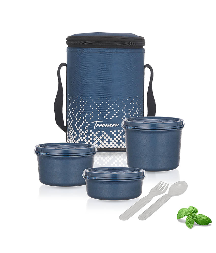 Trueware Microwave Safe Inner Steel Plastic Lunch Box 3 - Container ( Pack of 1 )     			Trueware Microwave Safe Inner Steel Plastic Lunch Box 3 - Container ( Pack of 1 )