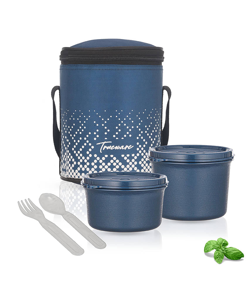 Trueware Microwave Safe Inner Steel Plastic Lunch Box 2 - Container ( Pack of 1 )     			Trueware Microwave Safe Inner Steel Plastic Lunch Box 2 - Container ( Pack of 1 )