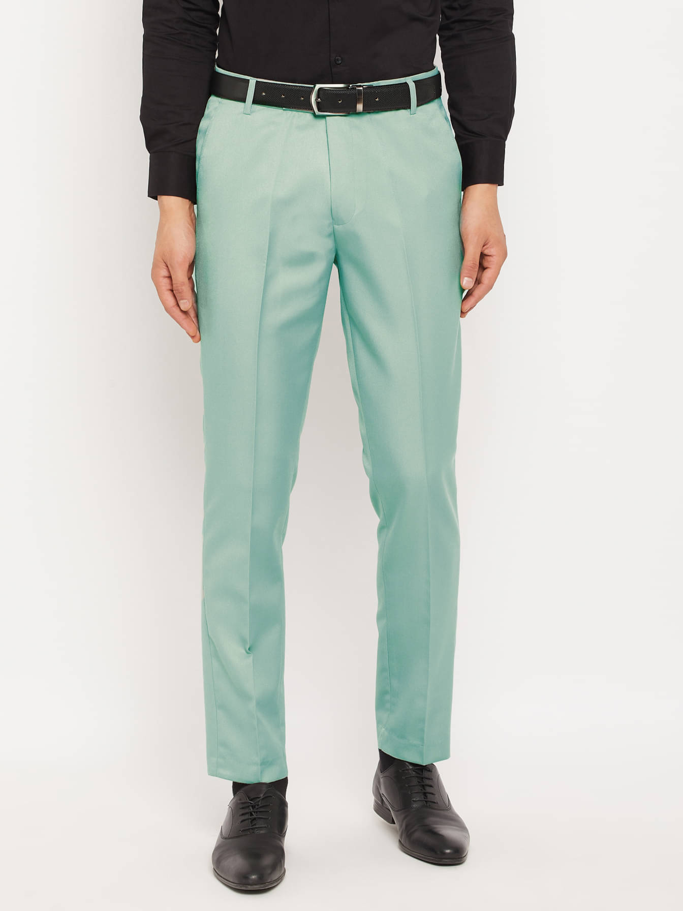     			VEI SASTRE Slim Flat Men's Formal Trouser - Light Green ( Pack of 1 )
