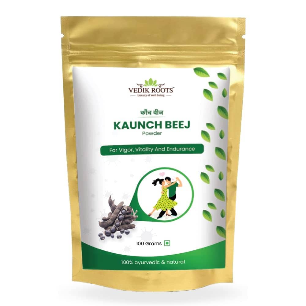 VedikRoots Kaunch Beej Powder - Tap Into The Power Of Ayurveda For Increased Strength And Stamina 100Gm (Pack of 1)