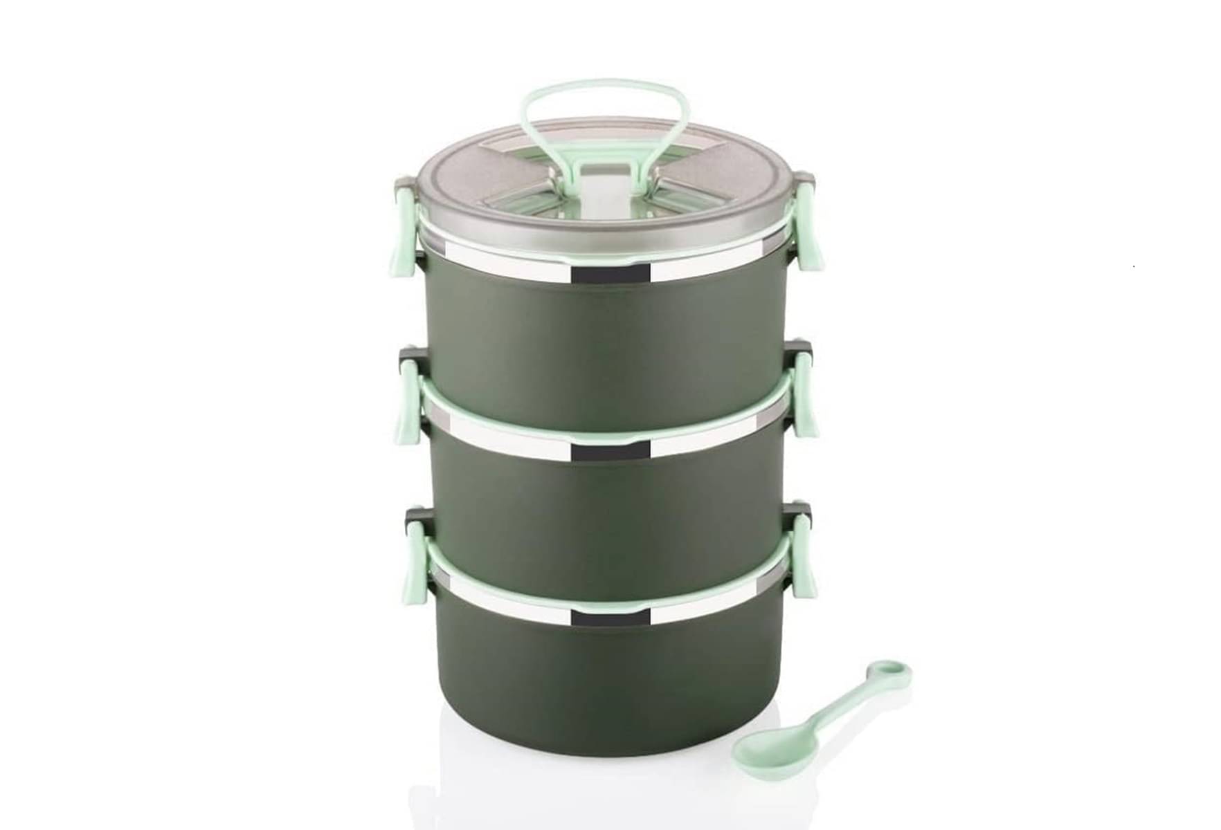     			analog kichenware - Green Stainless Steel Lunch Box ( Pack of 1 )
