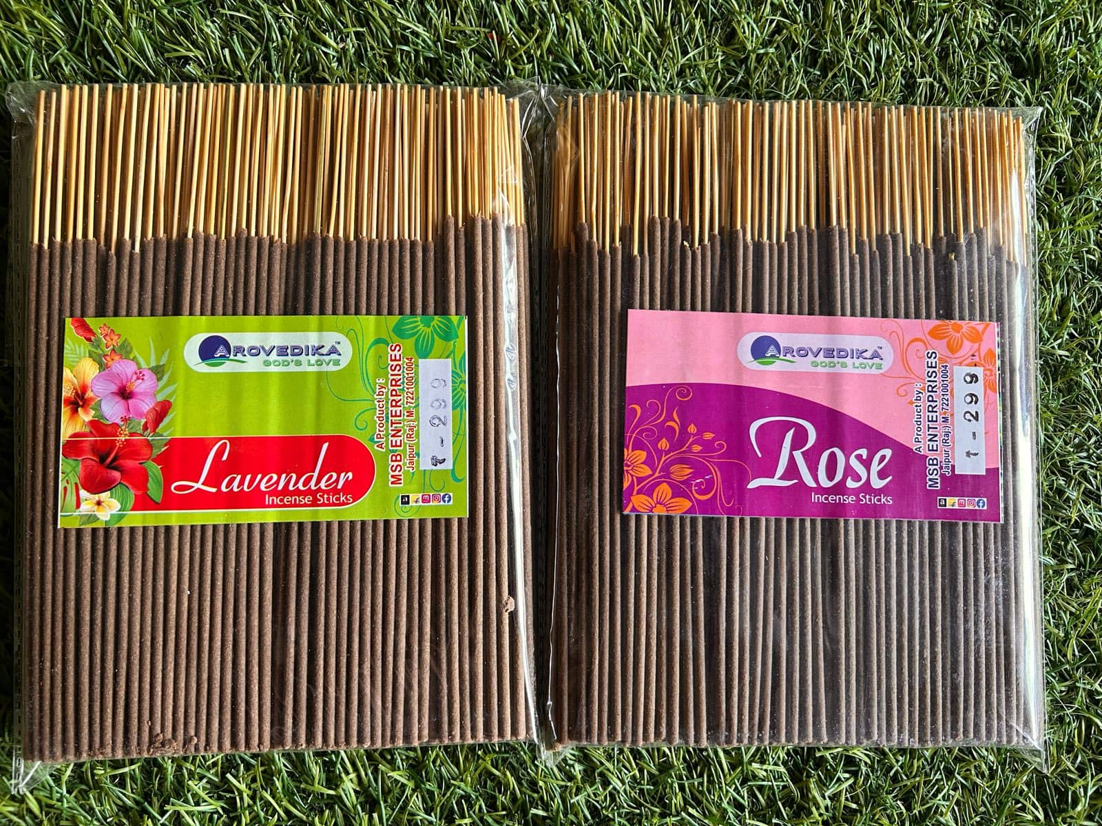 arovedika Incense Stick Lavender,Rose 500 gm ( Pack of 1 )