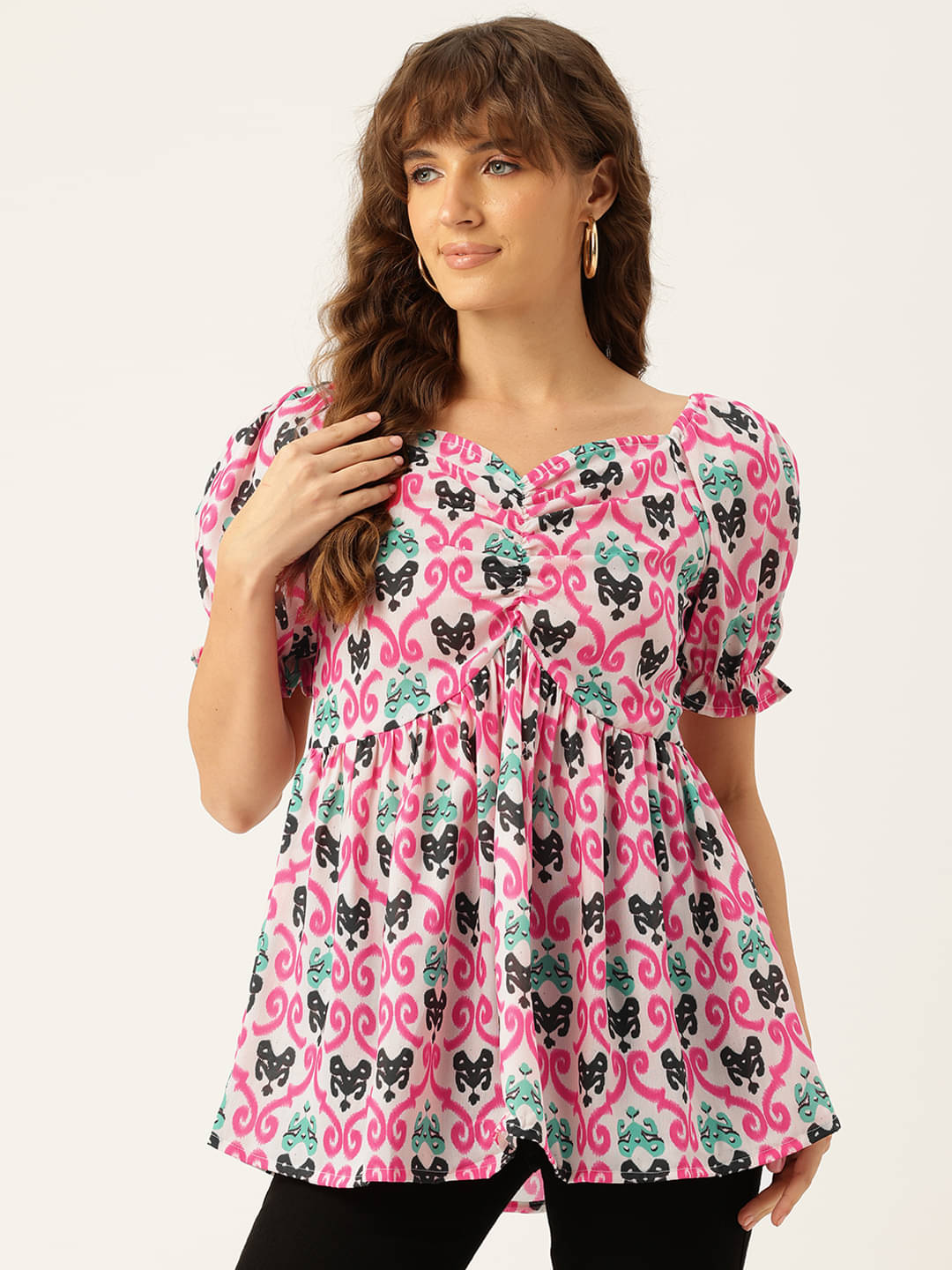 feranoid Women's Linen Regular Top ( Pink ) feranoid Women's Linen Regular Top ( Pink )