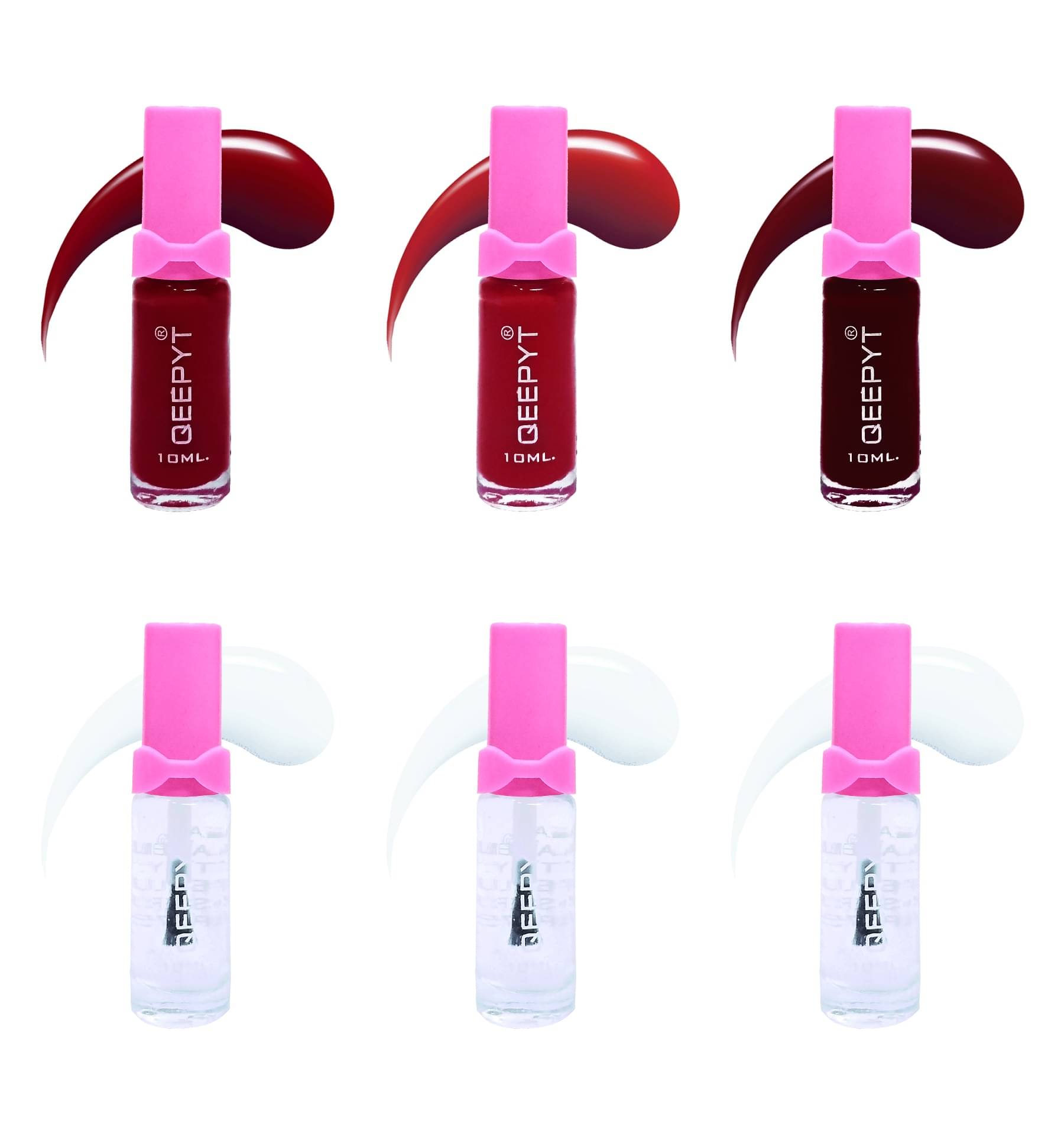     			qeepyt Multi Glossy Nail Polish 60 ( Pack of 6 )