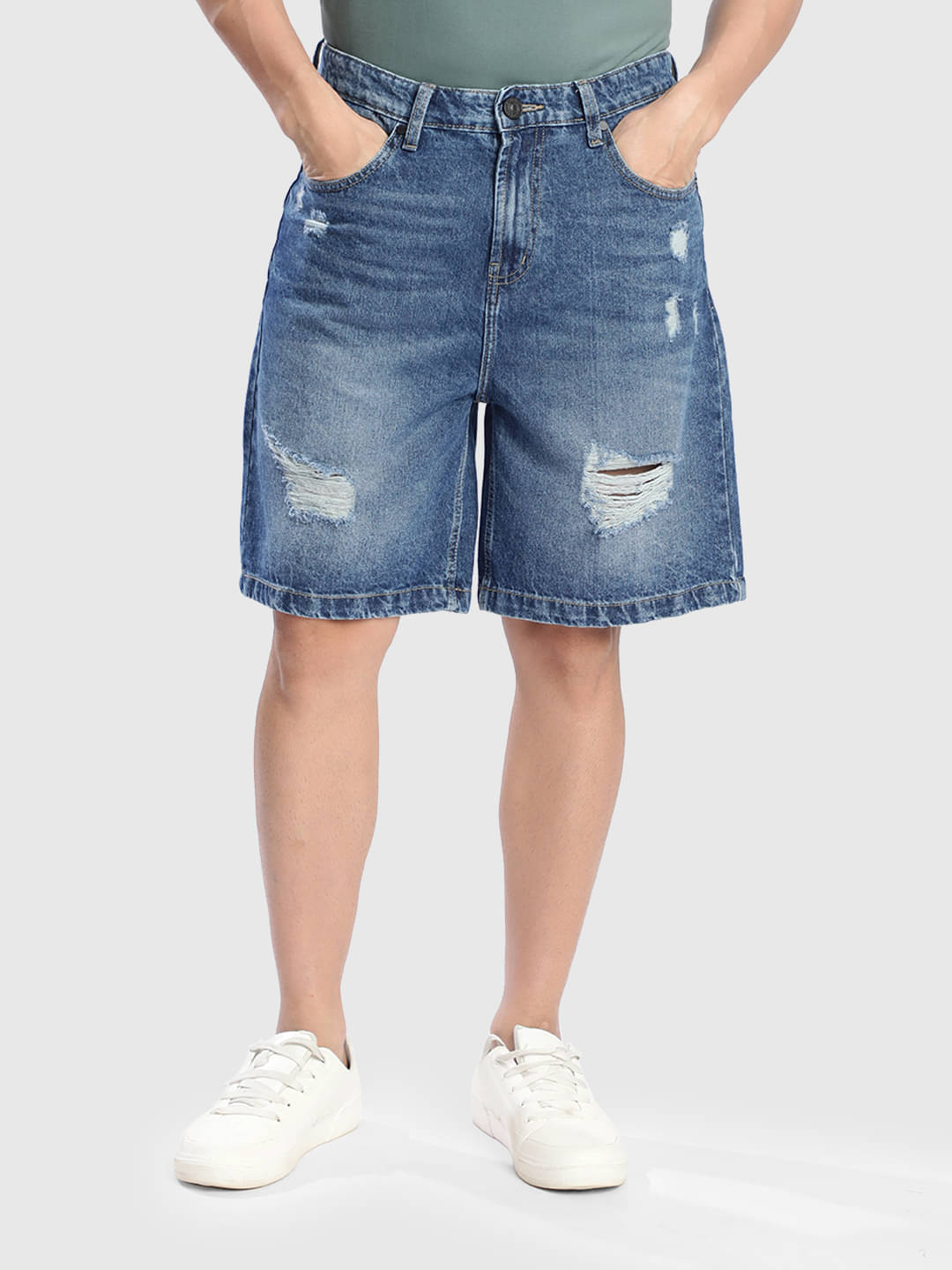     			Bene Kleed Blue Cotton Men's Denim Shorts ( Pack of 1 )