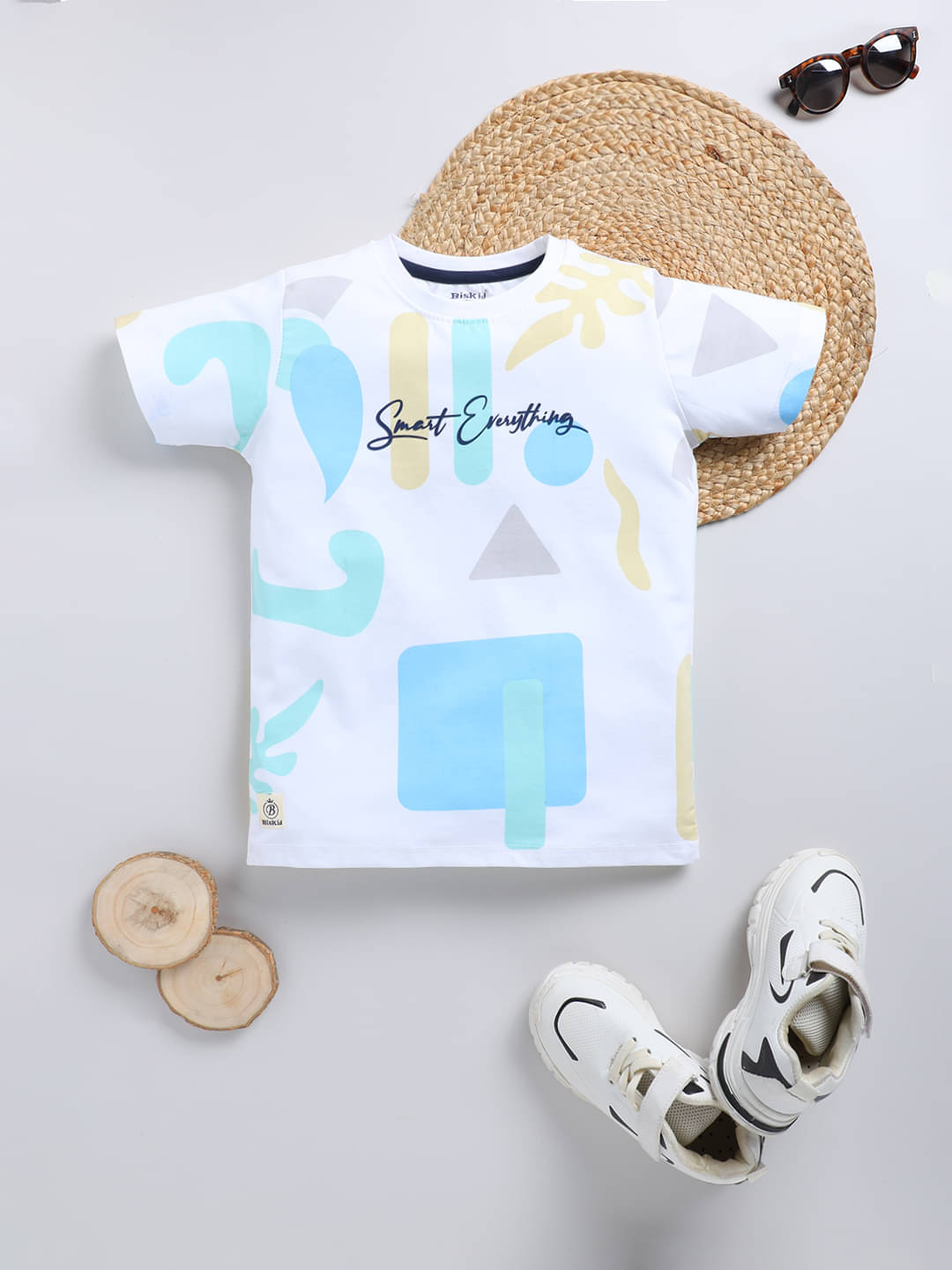     			BISKID Pack of 1 Boys Cotton Blend T-Shirt ( Multicolor )