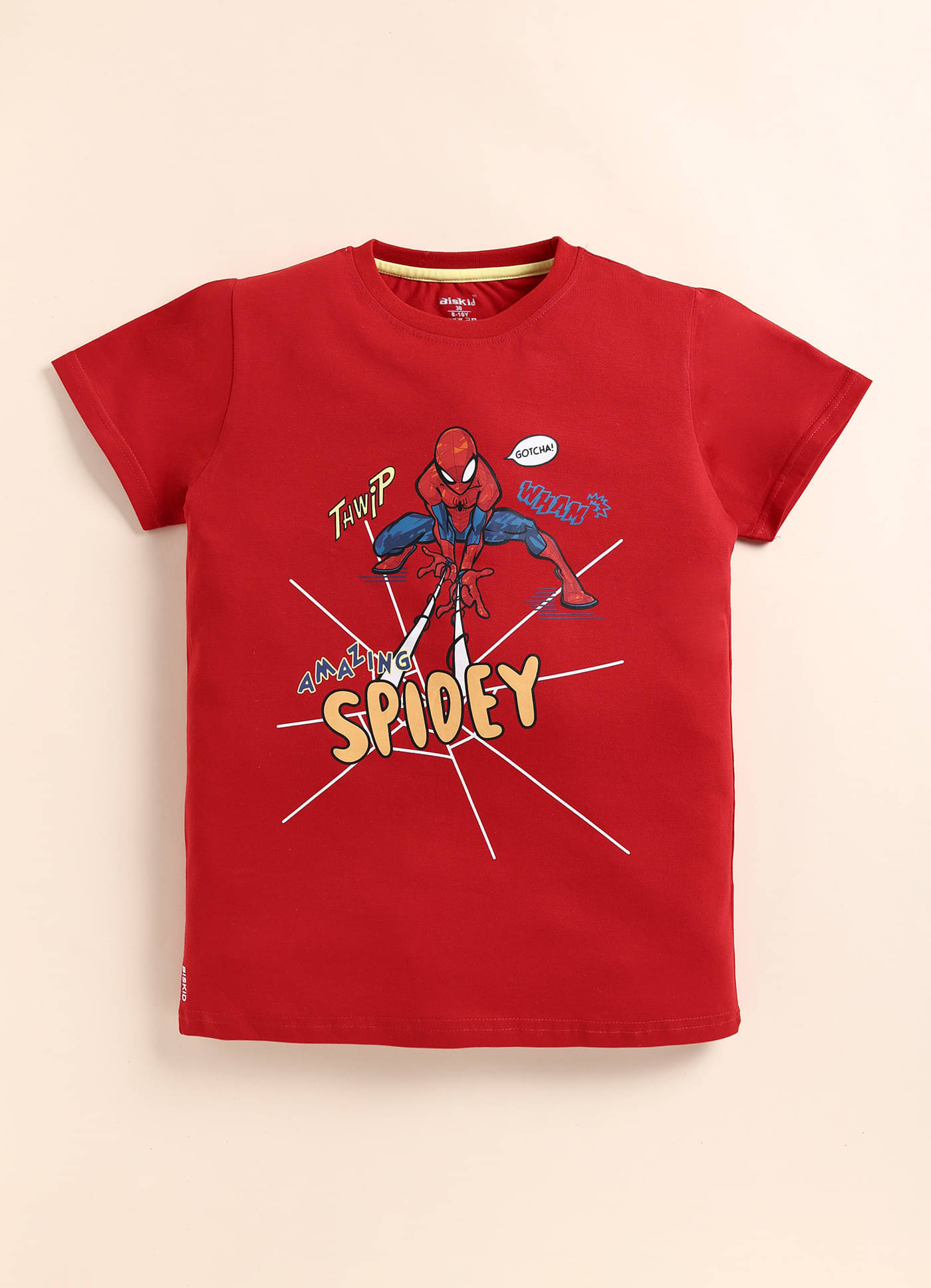    			BISKID Pack of 1 Boys Cotton T-Shirt ( Red )