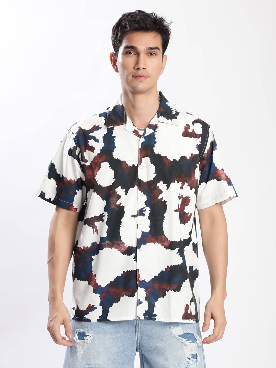 Bene Kleed Cotton Blend Relaxed Fit Printed Half Sleeves Men's Casual Shirt - Multicolor ( Pack of 1 ) Bene Kleed Cotton Blend Relaxed Fit Printed Half Sleeves Men's Casual Shirt - Multicolor ( Pack of 1 )
