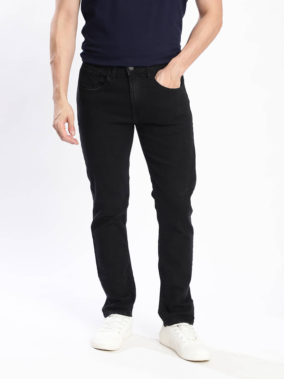     			Bene Kleed Slim Fit Clean Look Men's Jeans - Black ( Pack of 1 )