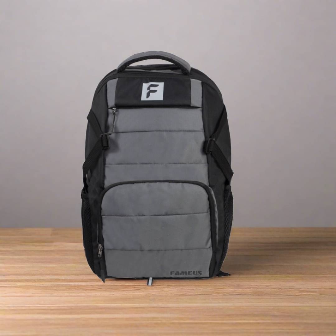     			FameUs 35 Ltrs Polyester Backpack *For Men & Women ( Grey )
