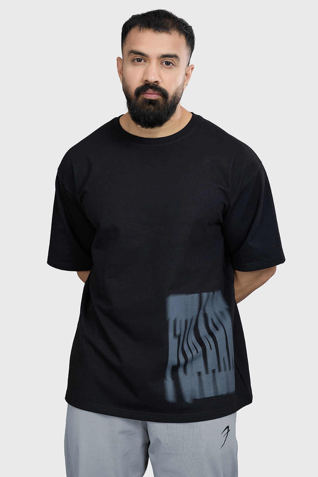 Fuaark Black Cotton Oversized Fit Men's Sports T-Shirt ( Pack of 1 )