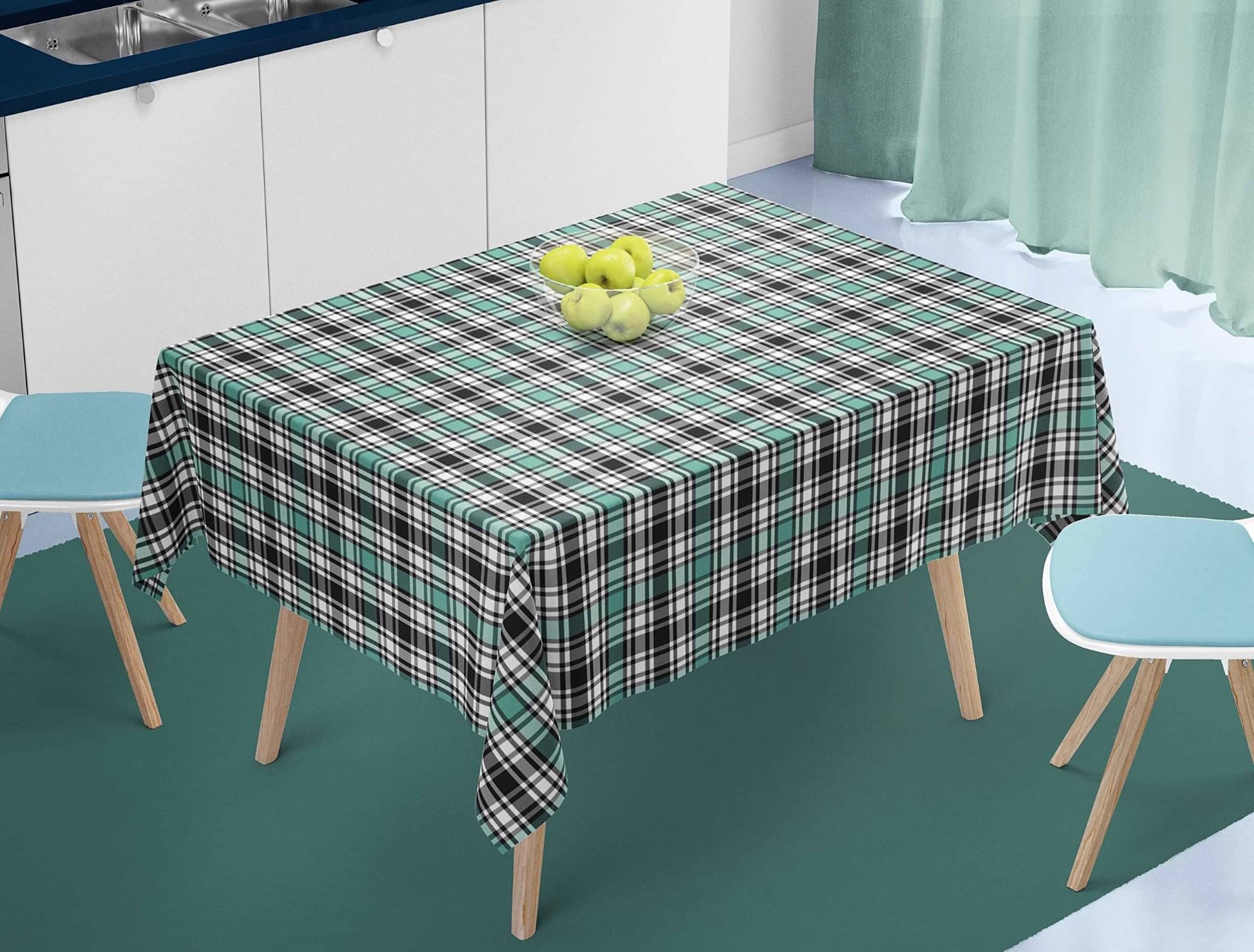 Home Colors Checks Cotton 4 Seater Square Table Cover ( 152 x 152 ) cm Pack of 1 Multi Home Colors Checks Cotton 4 Seater Square Table Cover ( 152 x 152 ) cm Pack of 1 Multi