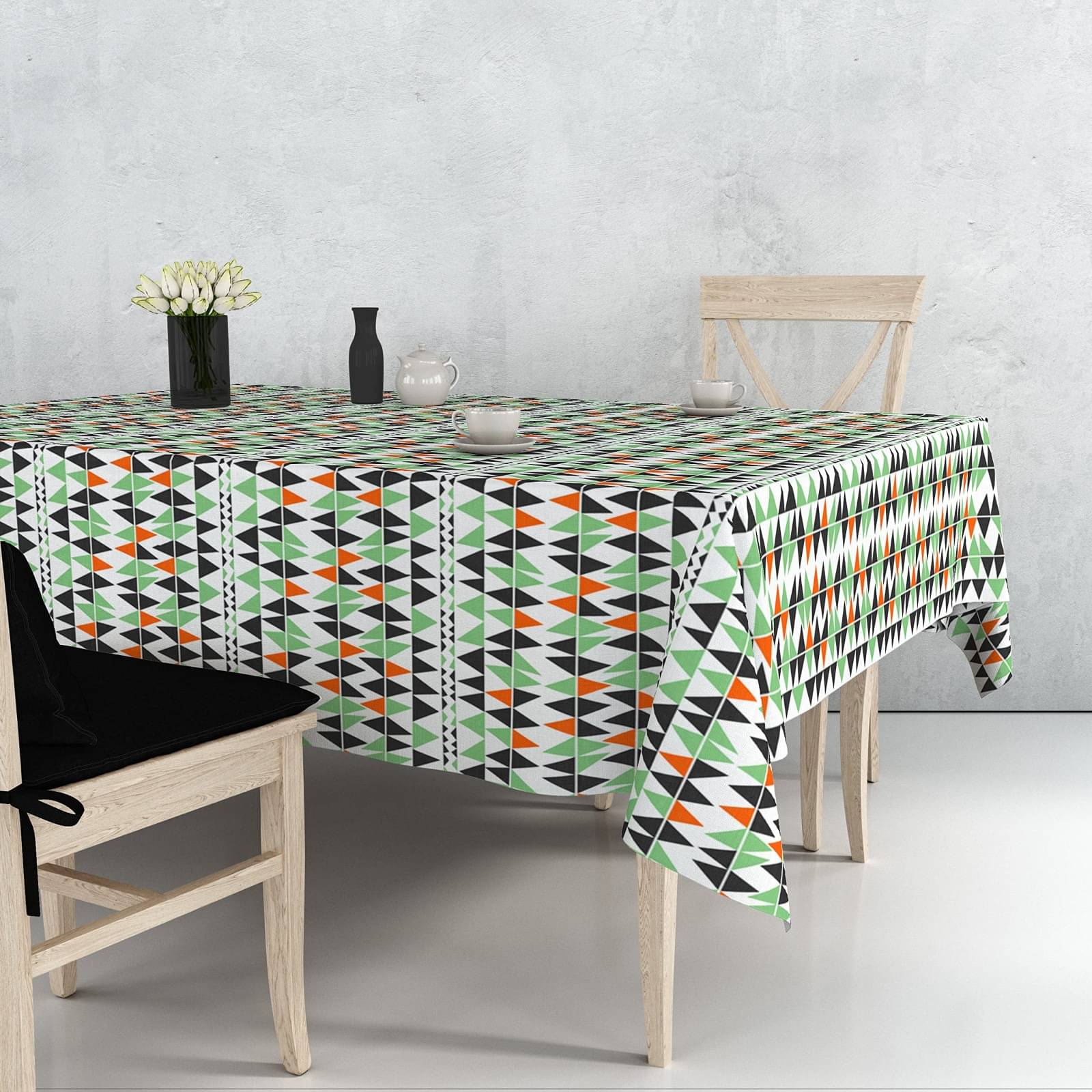 Home Colors Printed Cotton 4 Seater Rectangle Table Cover ( 153 x 182 ) cm Pack of 1 Multi     			Home Colors Printed Cotton 4 Seater Rectangle Table Cover ( 153 x 182 ) cm Pack of 1 Multi