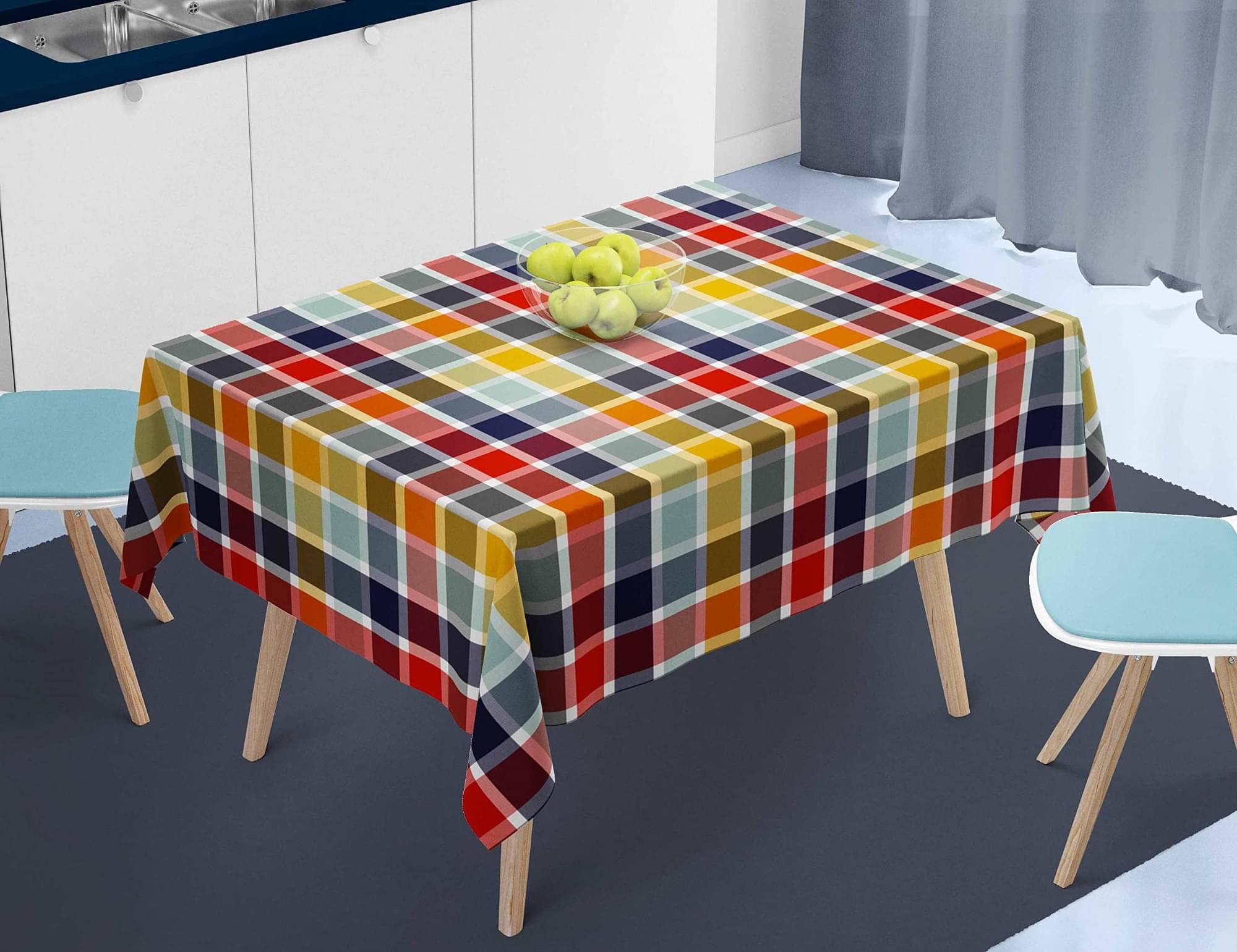     			Home Colors Self Design Cotton 4 Seater Square Table Cover ( 152 x 152 ) cm Pack of 1 Multi