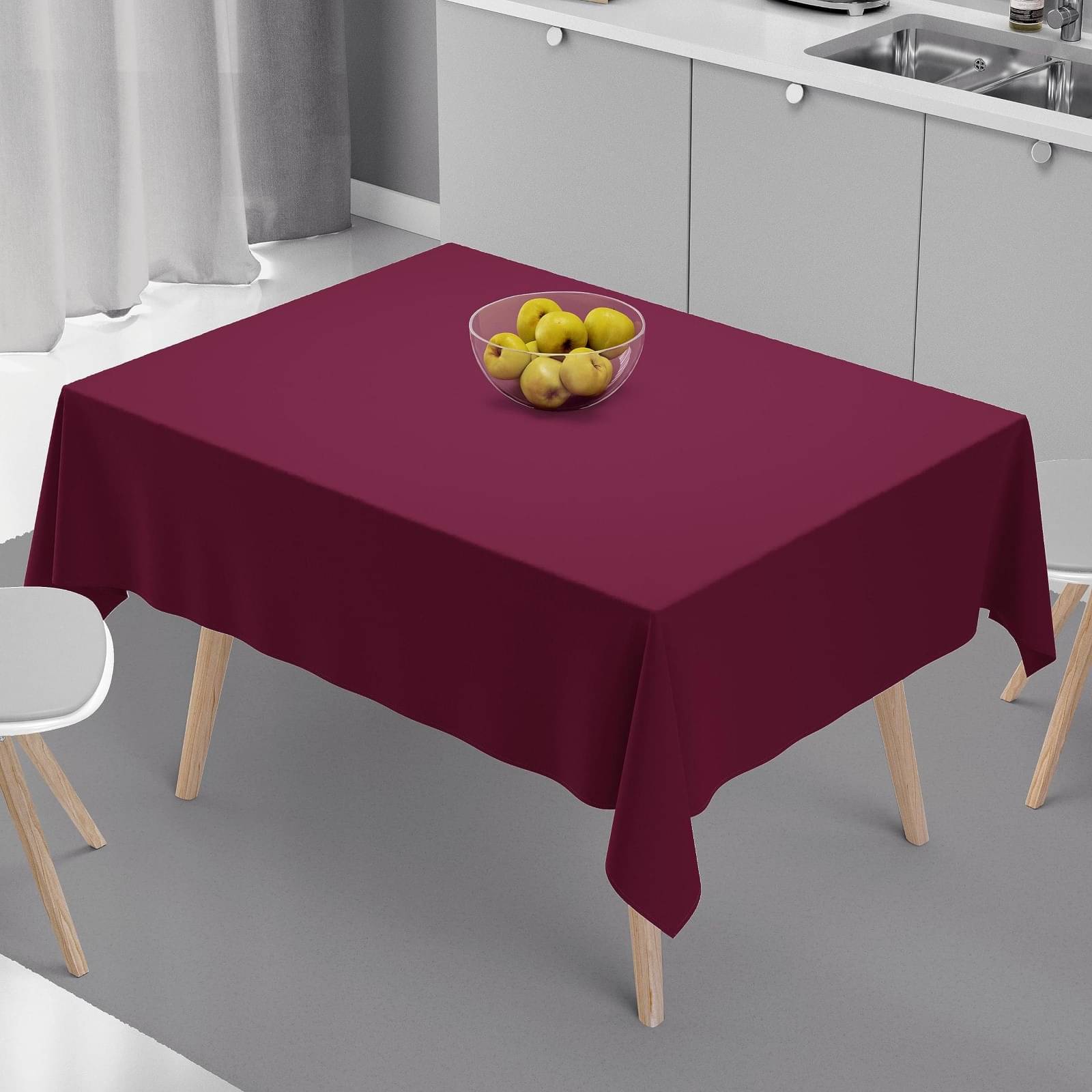     			Home Colors Solid Cotton 4 Seater Square Table Cover ( 153 x 153 ) cm Pack of 1 Maroon