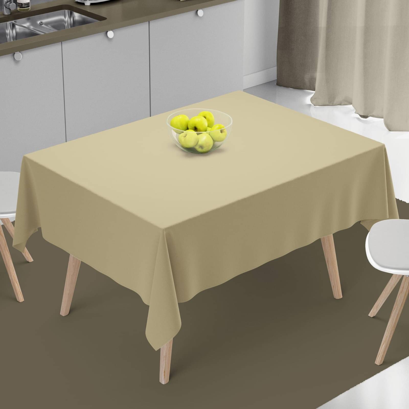     			Home Colors Solid Cotton Blend 4 Seater Square Table Cover ( 152 x 152 ) cm Pack of 1 Beige