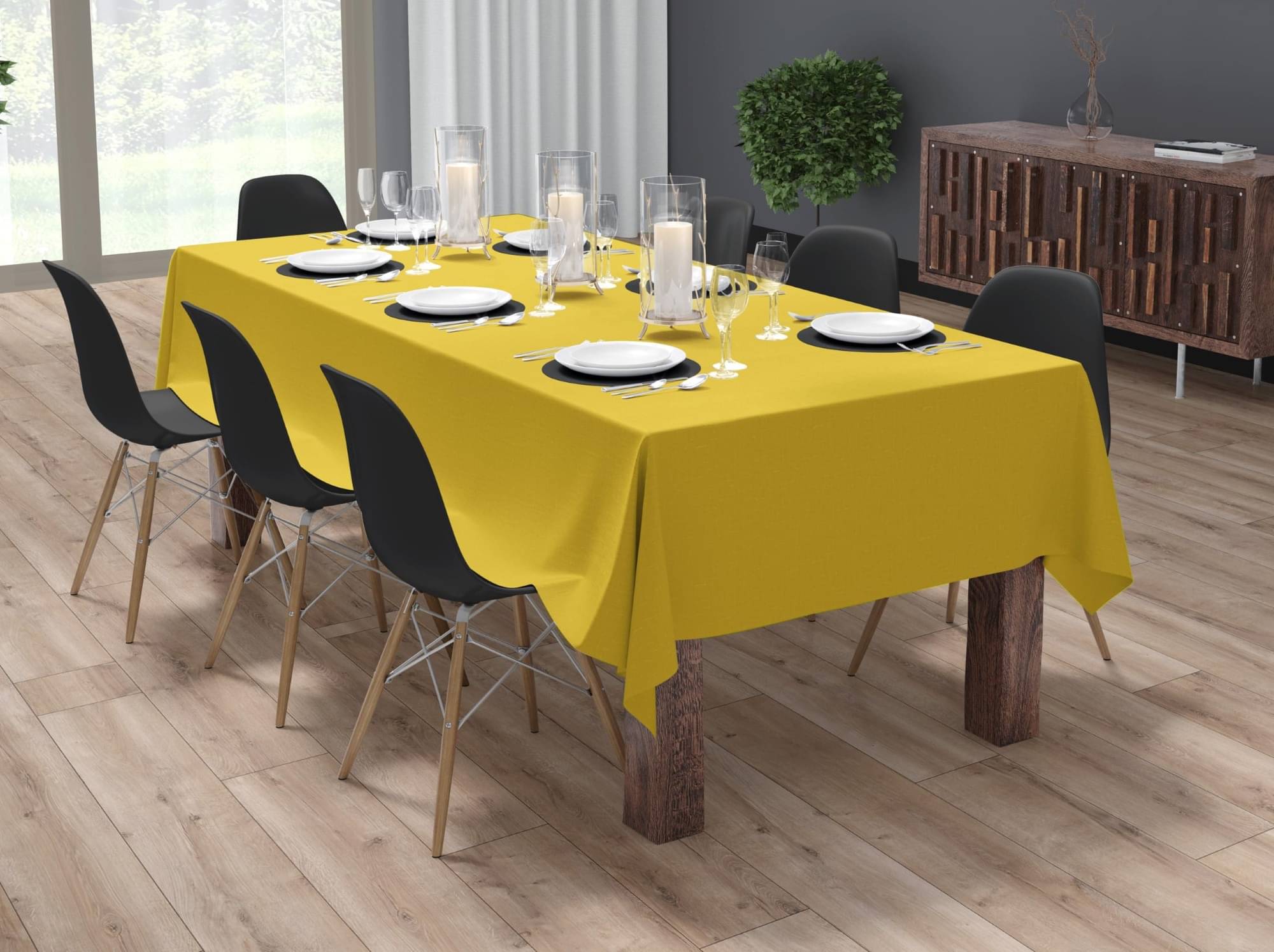 Home Colors Striped Cotton 6 Seater Rectangle Table Cover ( 213 x 152 ) cm Pack of 1 Yellow Home Colors Striped Cotton 6 Seater Rectangle Table Cover ( 213 x 152 ) cm Pack of 1 Yellow