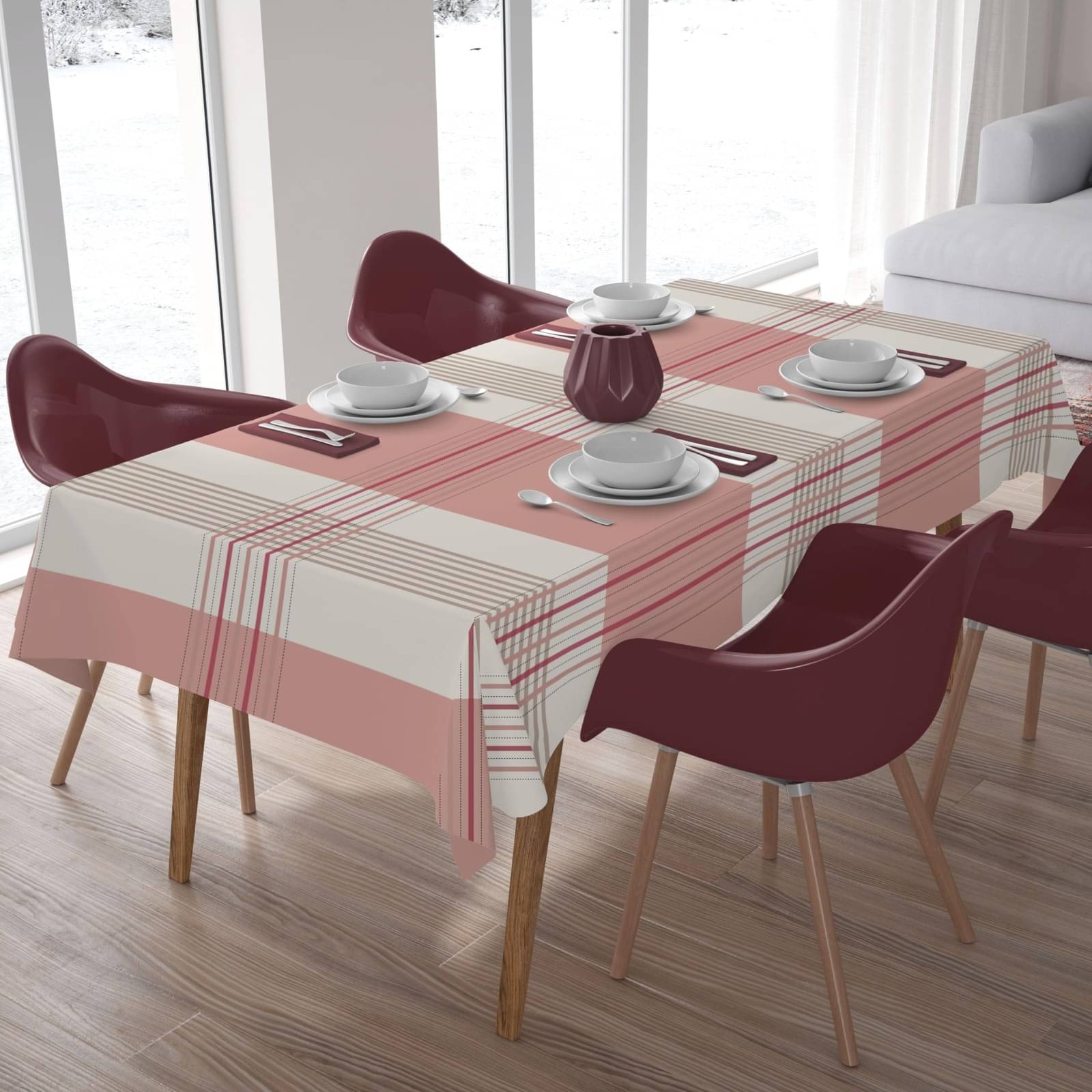 Home Colors Striped Cotton 8 Seater Rectangle Table Cover ( 254 x 152 ) cm Pack of 1 Multi Home Colors Striped Cotton 8 Seater Rectangle Table Cover ( 254 x 152 ) cm Pack of 1 Multi