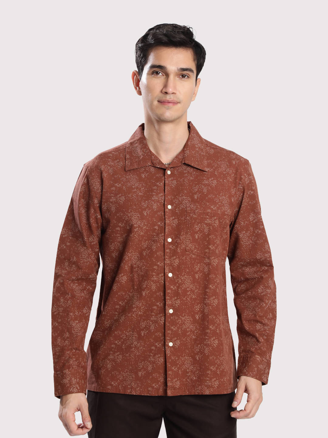 IVOC 100% Cotton Relaxed Fit Printed Full Sleeves Men's Casual Shirt - Brown ( Pack of 1 ) IVOC 100% Cotton Relaxed Fit Printed Full Sleeves Men's Casual Shirt - Brown ( Pack of 1 )