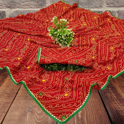 Maayro Georgette Printed Saree With Unstitched Blouse Piece ( Red ) Maayro Georgette Printed Saree With Unstitched Blouse Piece ( Red )