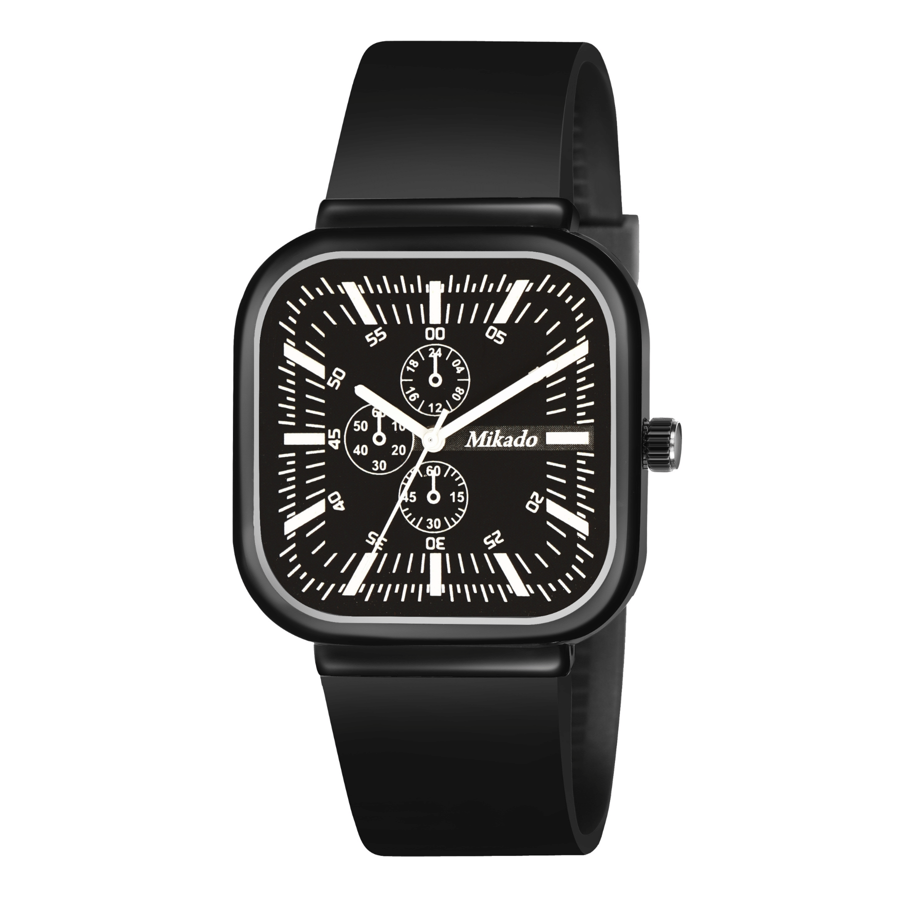     			Mikado Black Silicon Analog Men's Watch