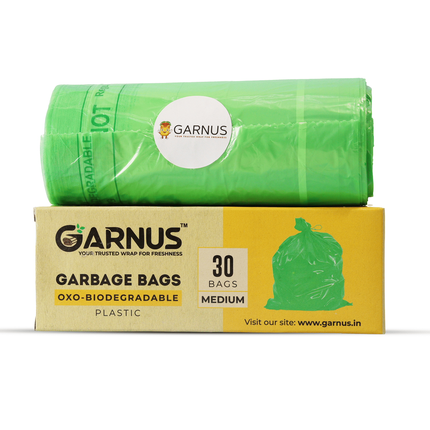 Oxo-Biodegradable Garbage Bags Medium Size 19*21 Inches | 30 Bags Per Pack | Pack of 6 Oxo-Biodegradable Garbage Bags Medium Size 19*21 Inches | 30 Bags Per Pack | Pack of 6
