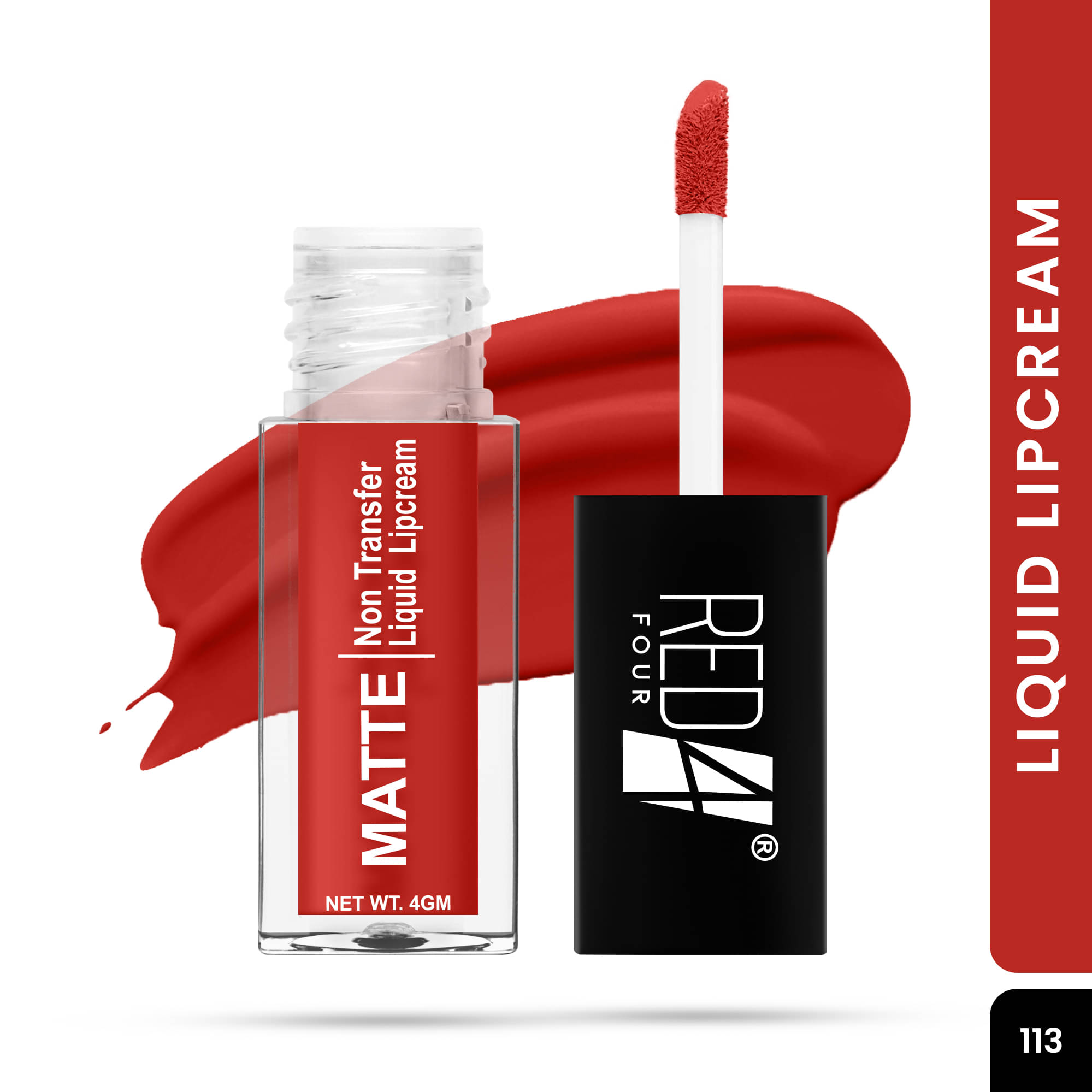RED 4 Ruby Red Matte Long Lasting Liquid Lipstick ( Pack of 1 ) RED 4 Ruby Red Matte Long Lasting Liquid Lipstick ( Pack of 1 )