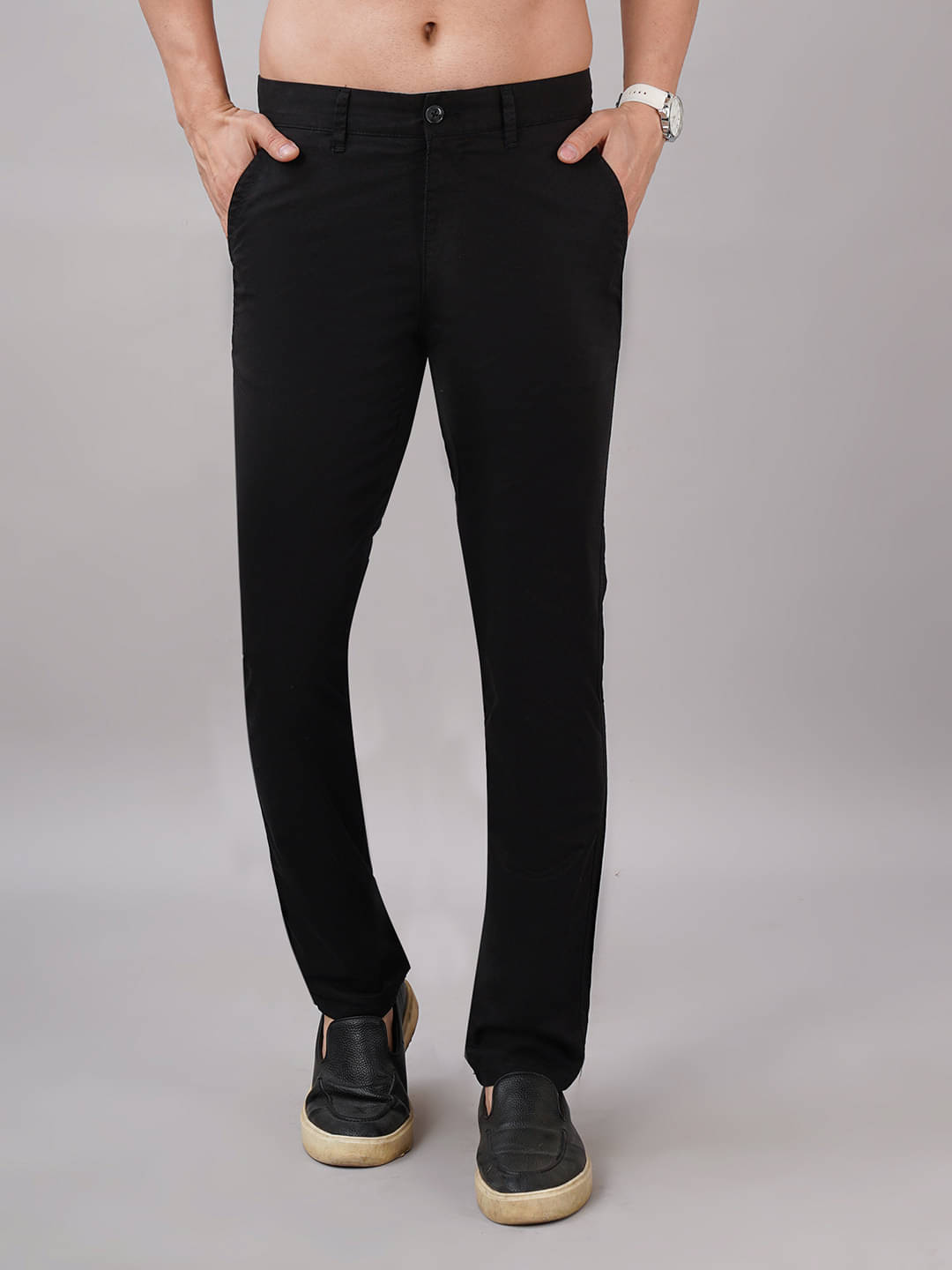     			Sand Dunes Slim Flat Men's Chinos - Black ( Pack of 1 )