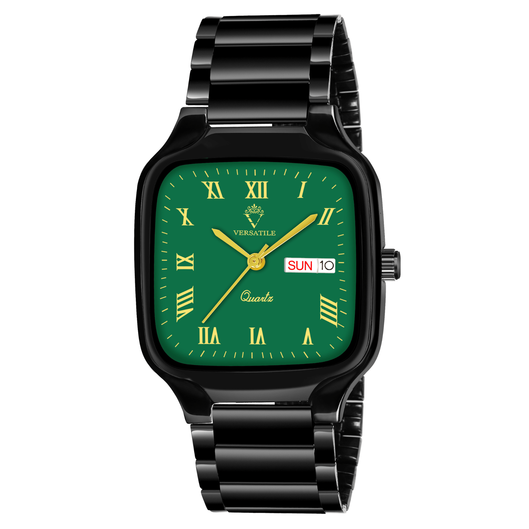     			Versatile Black Metal Analog Men's Watch
