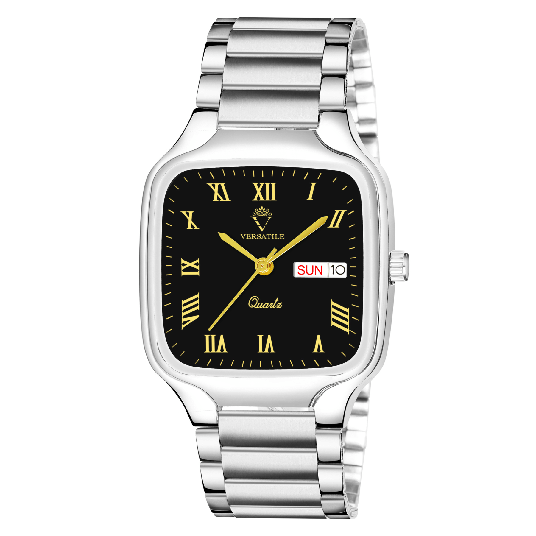     			Versatile Silver Metal Analog Men's Watch