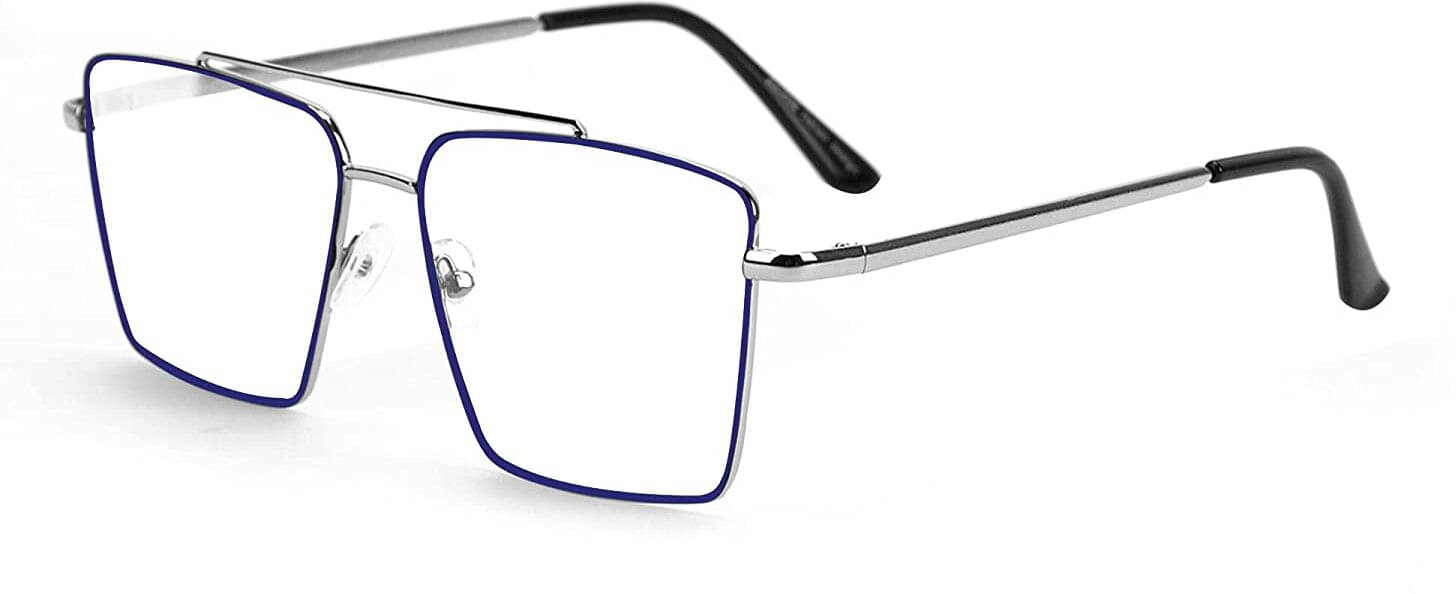 uzak Blue Square Eyeglass Frame ( Pack of 1 ) uzak Blue Square Eyeglass Frame ( Pack of 1 )