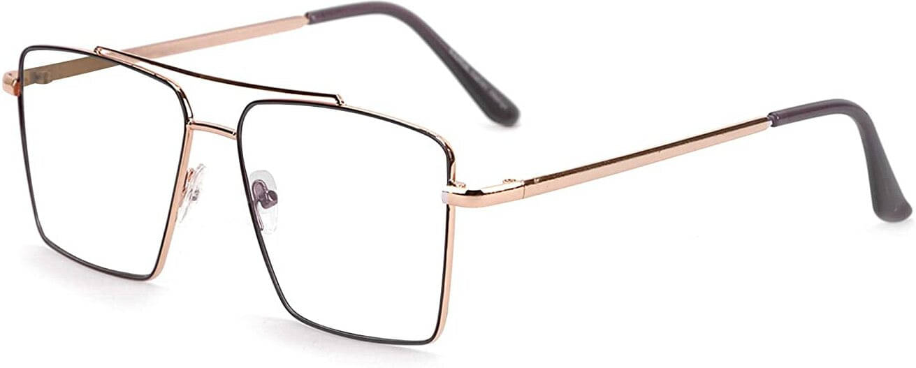 uzak Gold Square Eyeglass Frame ( Pack of 1 ) uzak Gold Square Eyeglass Frame ( Pack of 1 )