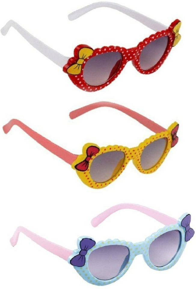     			uzak Multicolor Butterfly Sunglasses ( Pack of 3 )