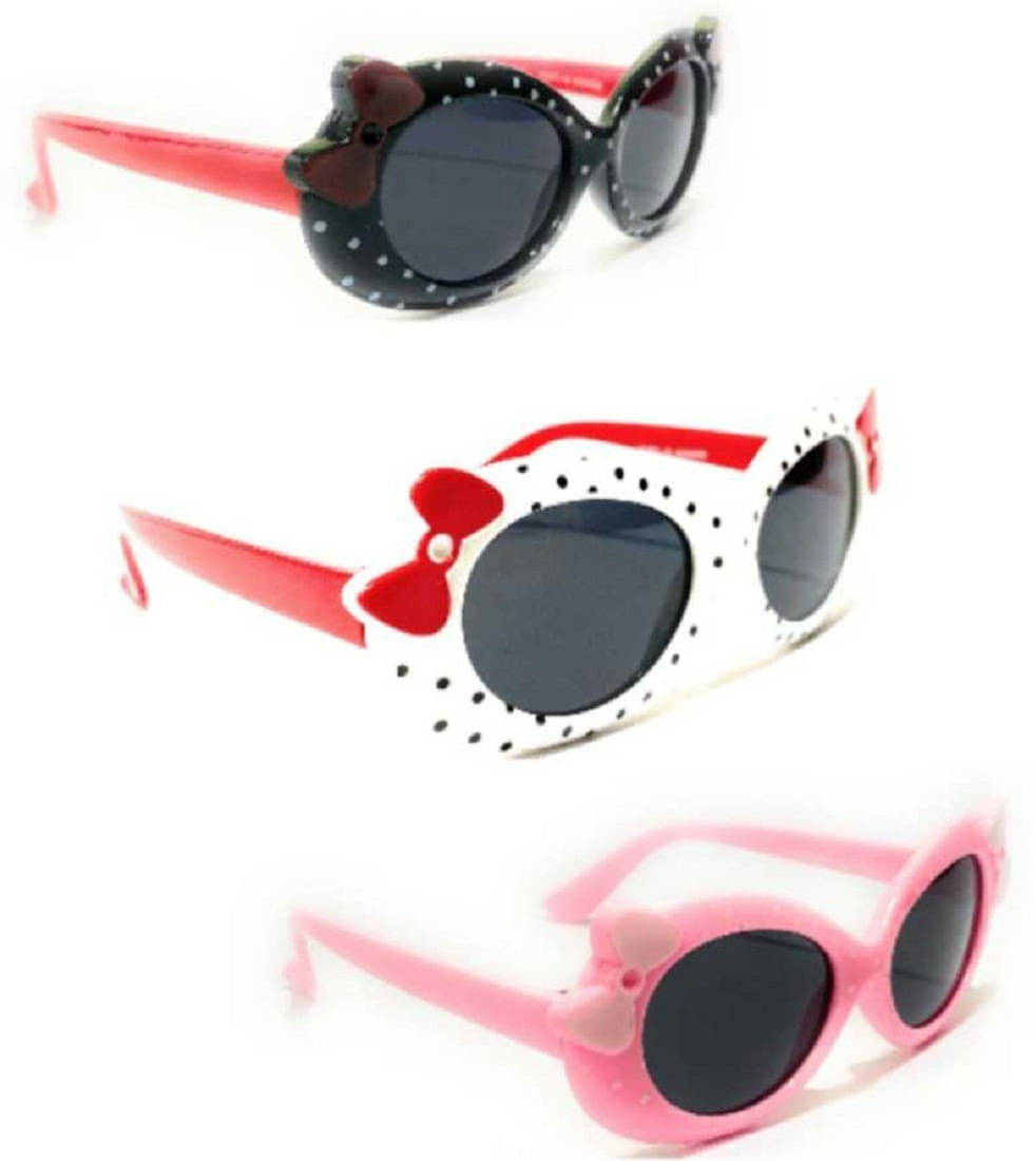 uzak Multicolor Butterfly Sunglasses ( Pack of 3 ) uzak Multicolor Butterfly Sunglasses ( Pack of 3 )
