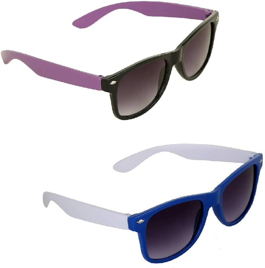 uzak Multicolor Square Sunglasses ( Pack of 2 ) uzak Multicolor Square Sunglasses ( Pack of 2 )