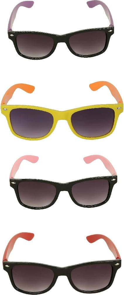 uzak Multicolor Square Sunglasses ( Pack of 4 ) uzak Multicolor Square Sunglasses ( Pack of 4 )