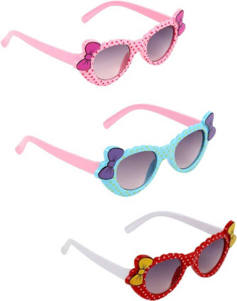 uzak Pink Butterfly Sunglasses ( Pack of 3 ) uzak Pink Butterfly Sunglasses ( Pack of 3 )