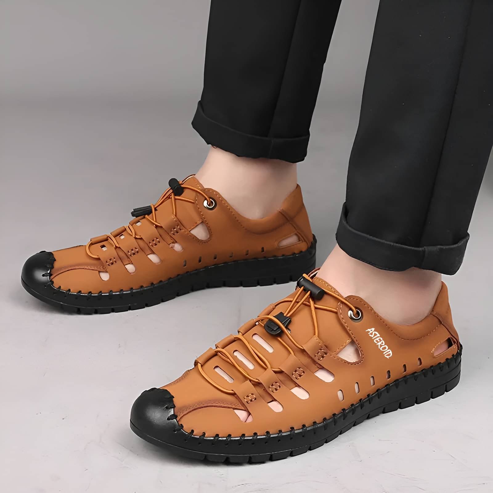     			Asteroid - Tan Men's Sandals