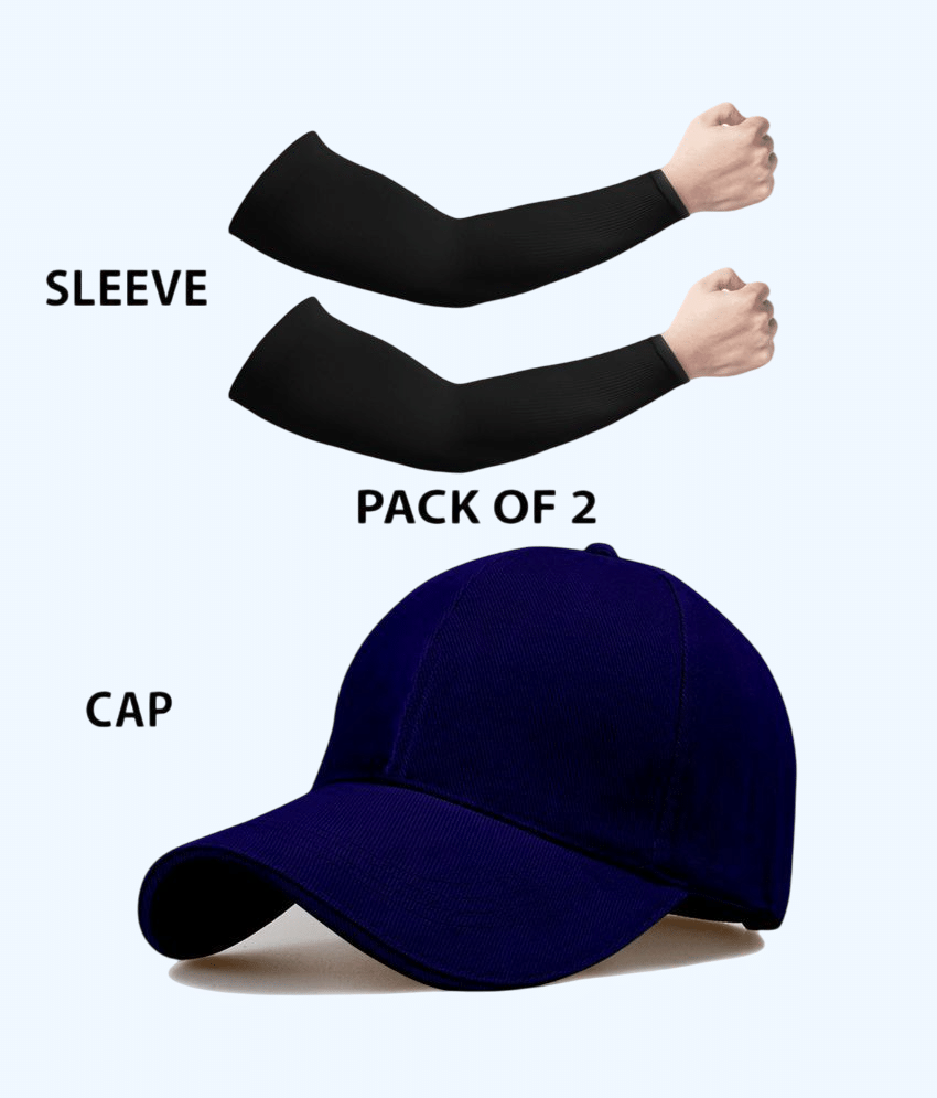     			BAYEMA Pack of 2 Cotton Men's Cap ( Navy )