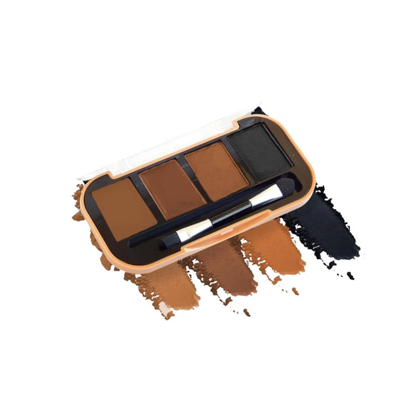 BUST & FAMME 4 Color Waterproof Eyebrow Powder Cake Palette With 1 Brush BUST & FAMME 4 Color Waterproof Eyebrow Powder Cake Palette With 1 Brush