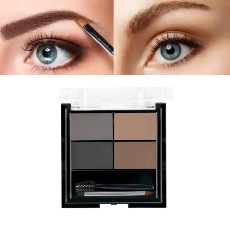     			BUST & FAMME 4 Color Eyebrow Powder Cake Palette With 1 Brush