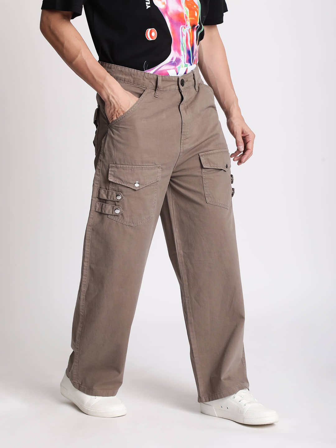 Bene Kleed Baggy Flat Men's Cargos Brown Pack of