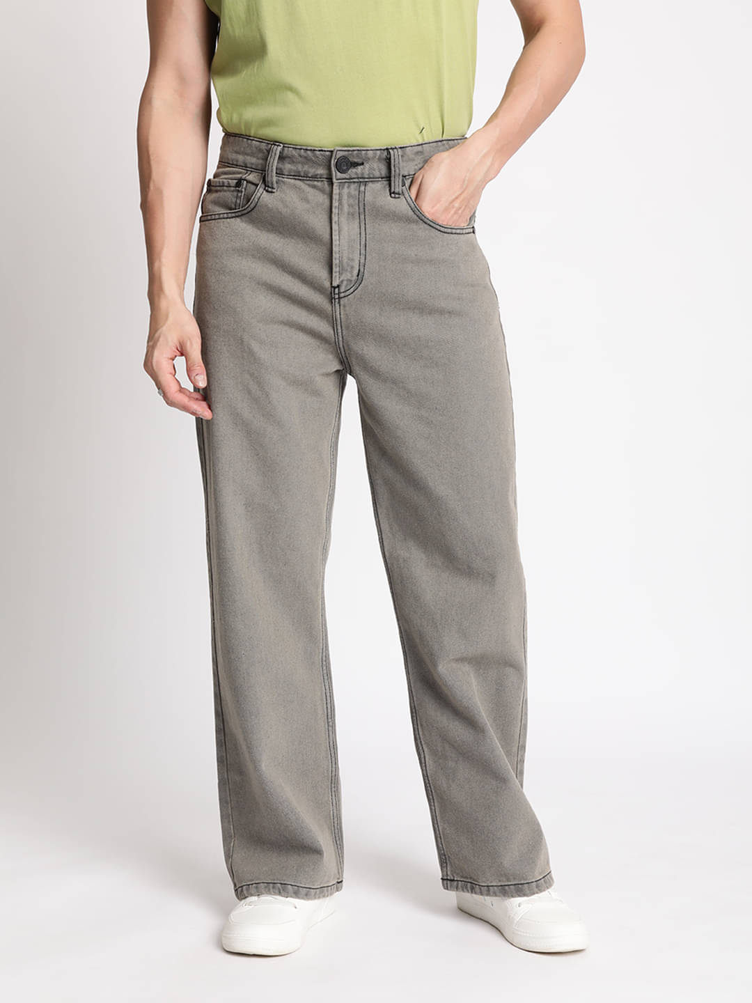     			Bene Kleed Basic Men's Jeans - Grey ( Pack of 1 )