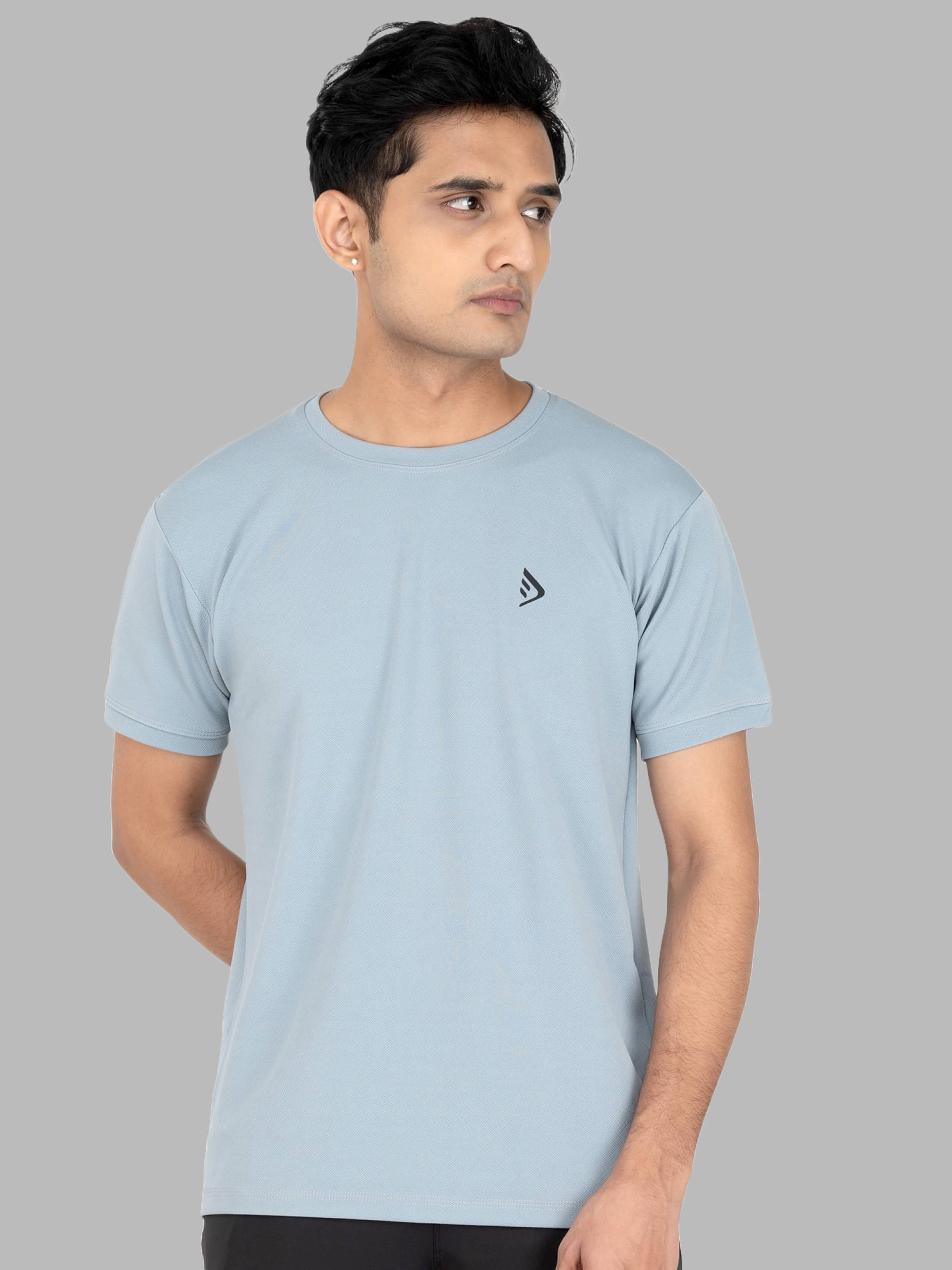 DIHOX Light Grey Polyester Regular Fit Men's Sports T-Shirt ( Pack of 1 ) DIHOX Light Grey Polyester Regular Fit Men's Sports T-Shirt ( Pack of 1 )