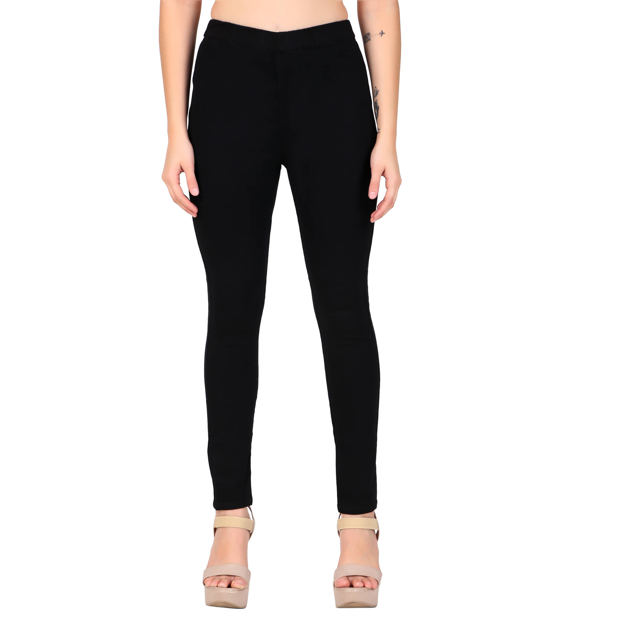     			EVYAVAN ENTERPRISE - Denim Regular Fit Black Women's Jeggings ( Pack of 1 )