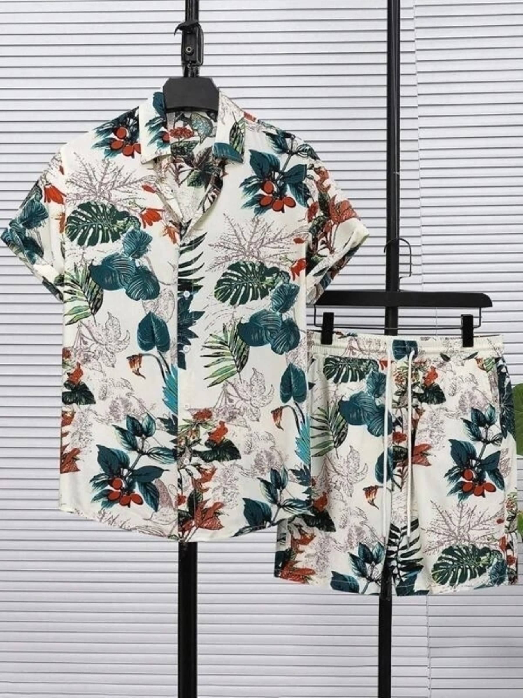     			GLORISTAR Men's Shirt With Shorts Co-Ords Set ( Pack of 1 , Multicolor )