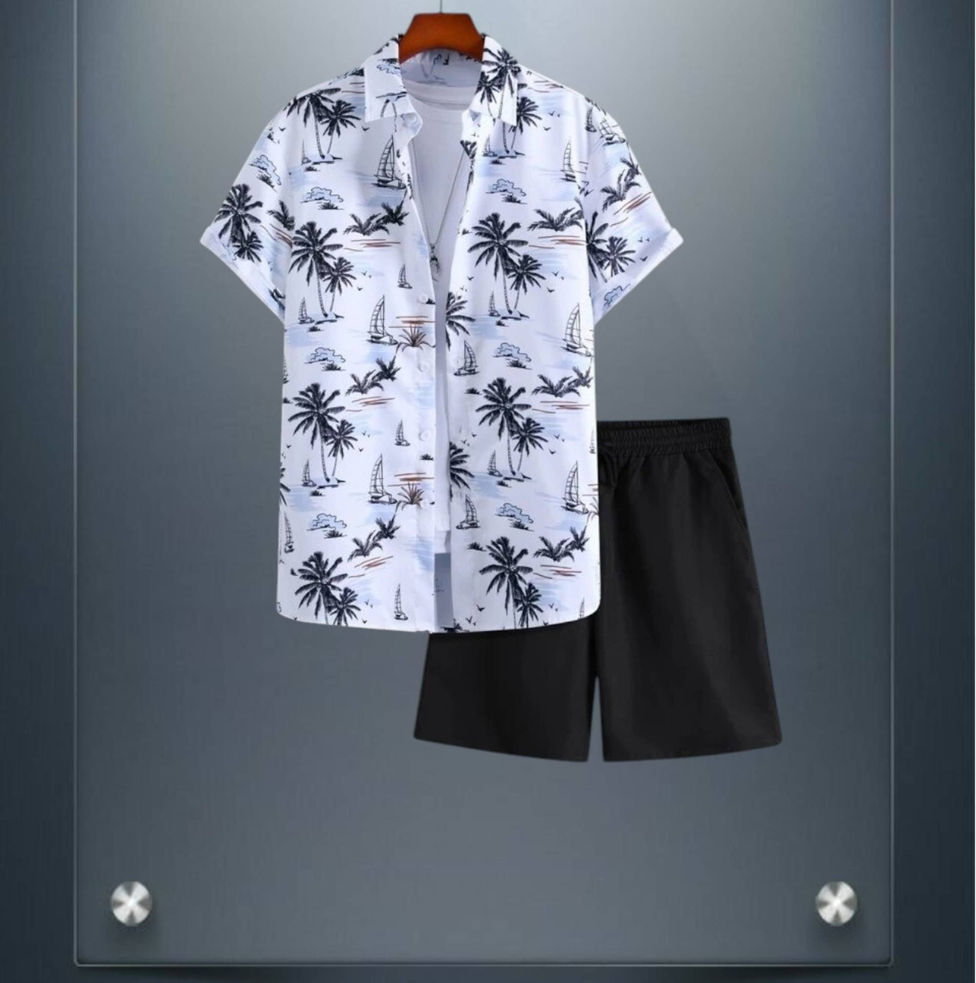 GLORISTAR Men's Shirt With Shorts Co-Ords Set ( Pack of 1 , Multicolor ) GLORISTAR Men's Shirt With Shorts Co-Ords Set ( Pack of 1 , Multicolor )